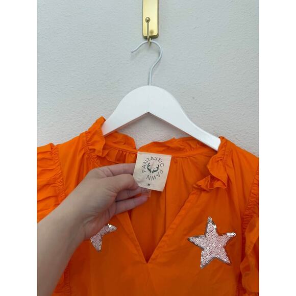 Fantastic Fawn Women’s Star Sequin Collegiate Tailgate‎ Mini Dress Sz M - Picture 3 of 9